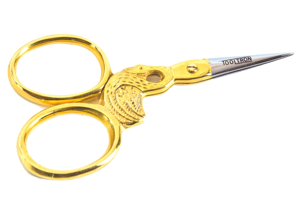 Ciseaux cygne avec étui en cuir (3 po)