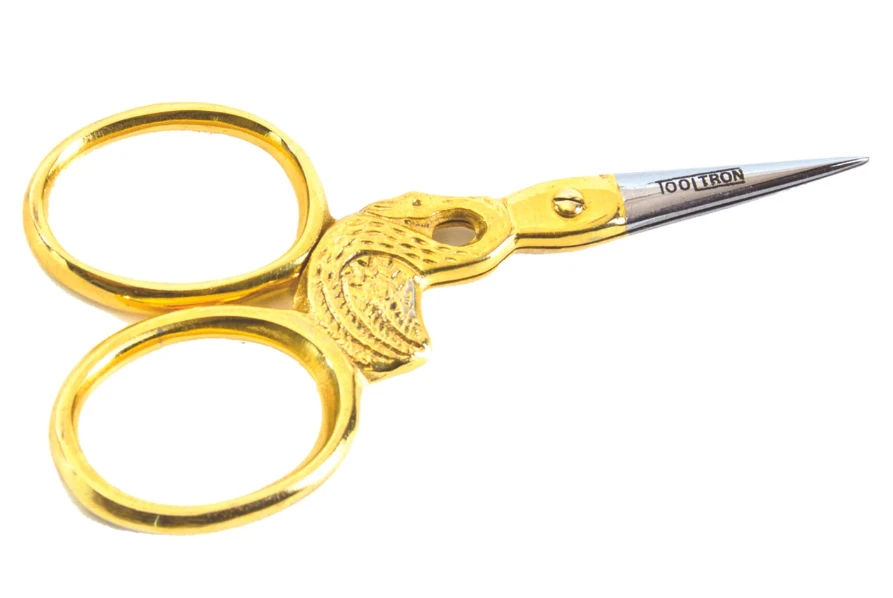 Swan Scissors With Leather Sheath (3")