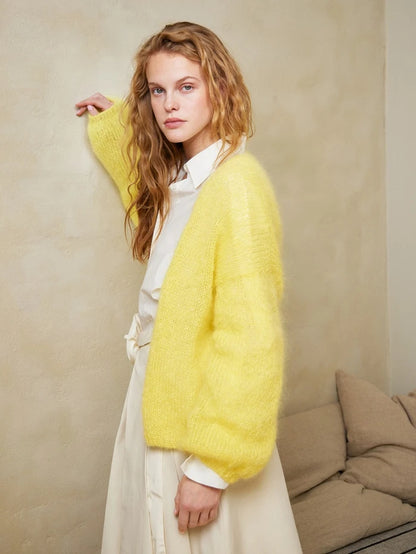 FACILE CARDIGAN no.1 + BALLERINA CHUNKY MOHAIR