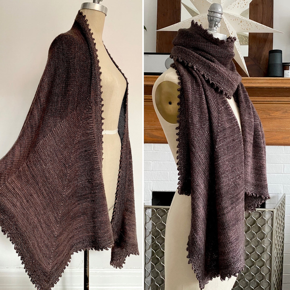 Rialto Wrap knitting pattern from the 10 Shawls eBook by Espace Tricot