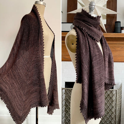 Rialto Wrap knitting pattern from the 10 Shawls eBook by Espace Tricot