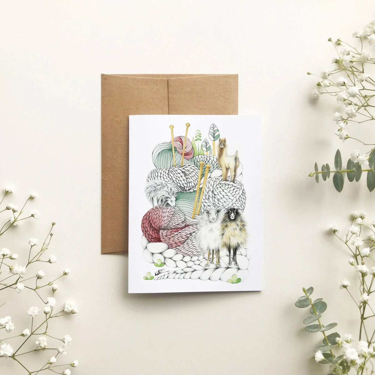 Cartroon Basic Katrinn Illustration - Blank Cards – Espace Tricot