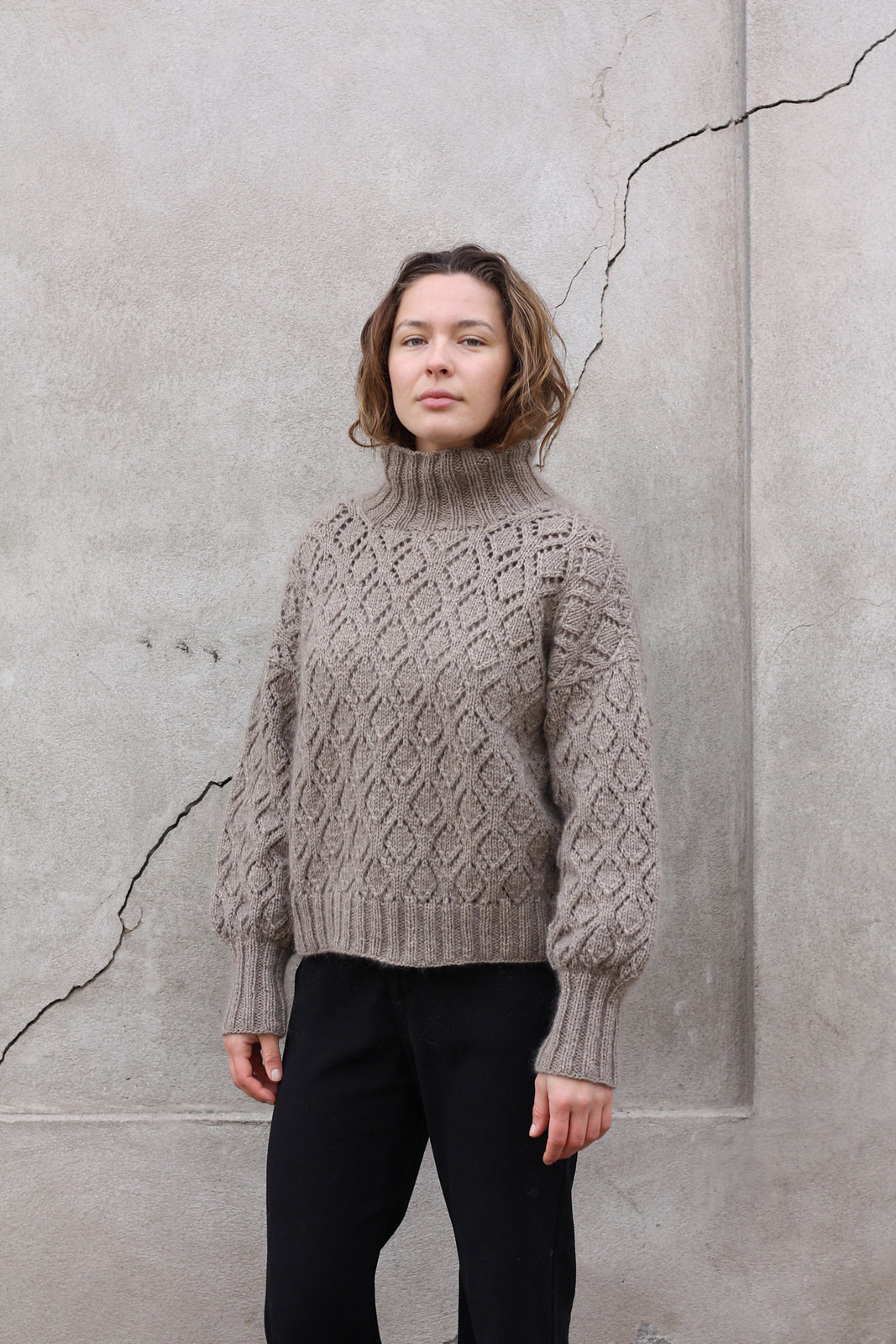 NATURE LACE SWEATER - KFO HEAVY MERINO + SOFT SILK MOHAIR