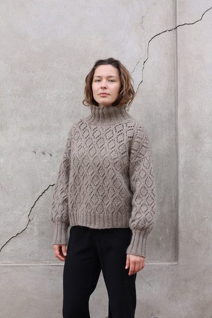 NATURE LACE SWEATER - KFO HEAVY MERINO + SOFT SILK MOHAIR