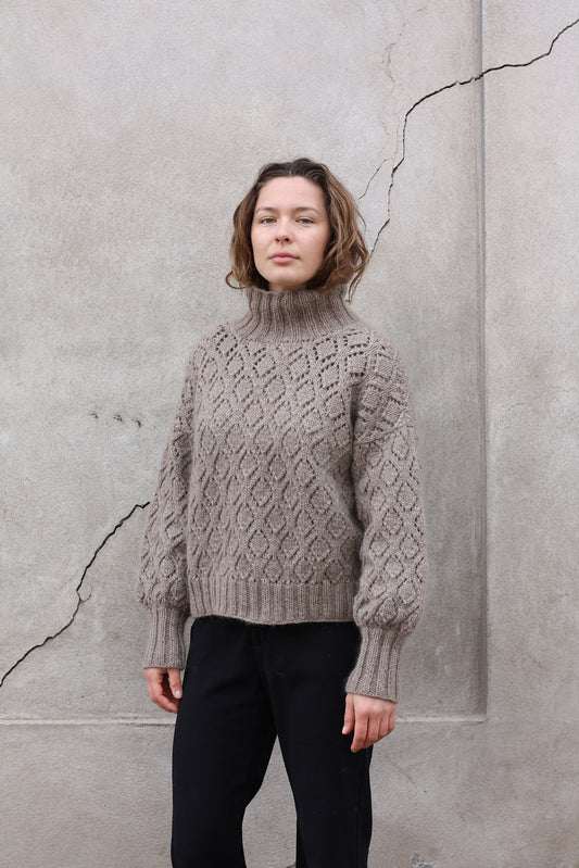 NATURE LACE SWEATER - KFO HEAVY MERINO + SOFT SILK MOHAIR