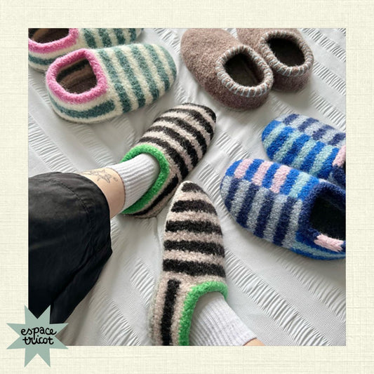 Knit and Crochet Felted Slippers