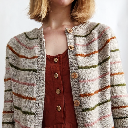 Livresque Cardigan knitting pattern by Espace Tricot, photo 1