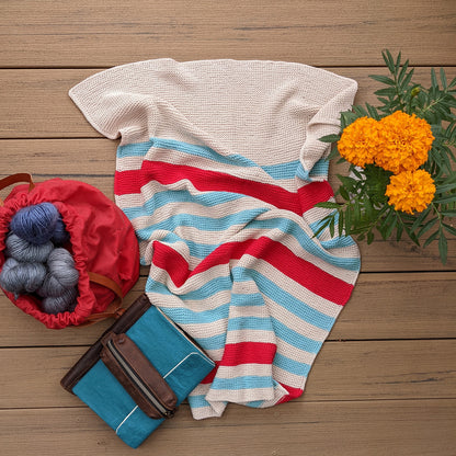 Antioch Blanket knitting pattern from the Stripes eBook by Espace Tricot