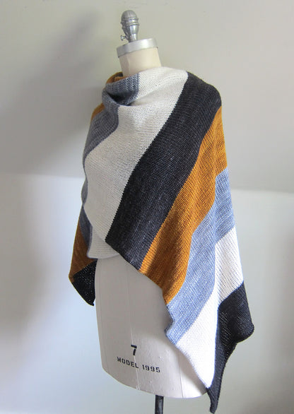 Pashmina Stripes knitting pattern from the Stripes eBook by Espace Tricot