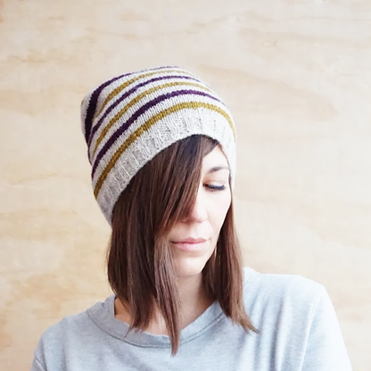 Elemental Hat knitting pattern from the Stripes eBook by Espace Tricot